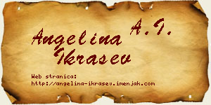 Angelina Ikrašev vizit kartica